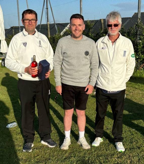 Final Umpires - Huw Simpkins and  Simon Richards, with organiser Craig Butland